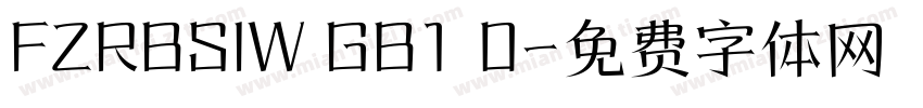 FZRBSIW GB1 0字体转换